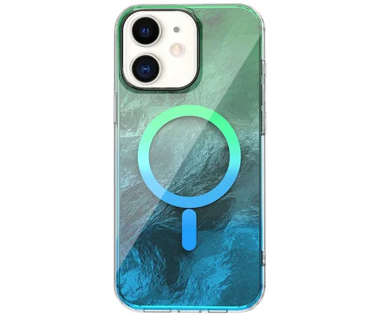 Чехол TPU Shiny Mountain (MagFit) для Apple iPhone 11 (6.1") Green / Blue