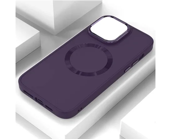 TPU чехол Bonbon Metal Style with MagSafe для Apple iPhone 11 (6.1") Фиолетовый / Dark Purple