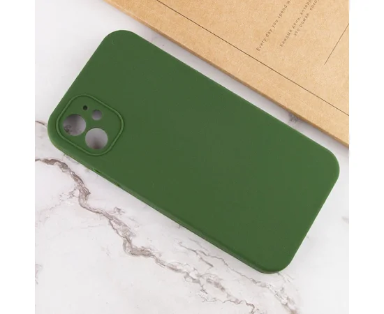 Чехол Silicone Case Lakshmi Square Full Camera для Apple iPhone 11 (6.1") Зеленый / Army green