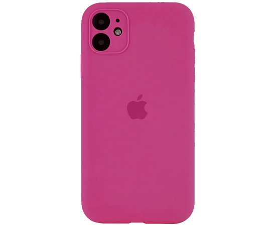 Чехол Silicone Case Full Camera Protective (AA) для Apple iPhone 11 (6.1") Малиновый / Dragon Fruit