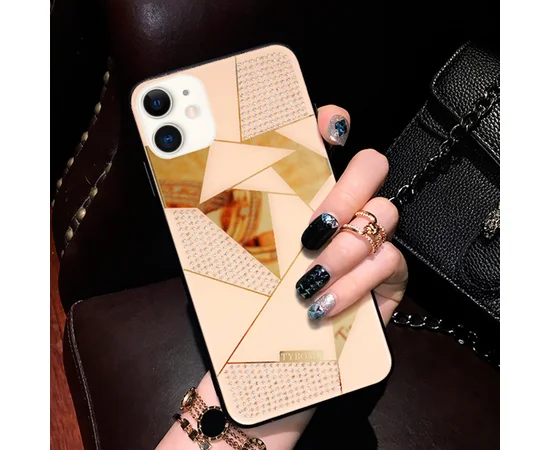 TPU+Glass чехол TYBOMB Shinig Miror для Apple iPhone 11 (6.1") Розовый