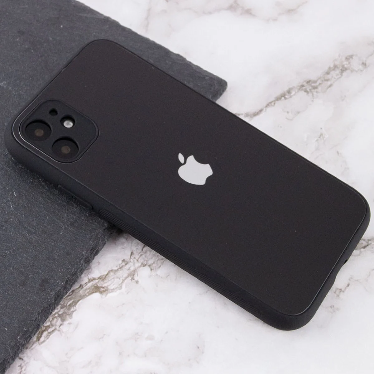 TPU+Glass чехол Matte Candy Full camera для Apple iPhone 11 (6.1") Черный
