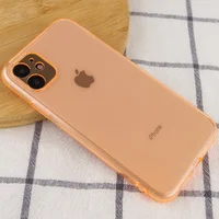 Матовый полупрозрачный TPU чехол с защитой камеры для Apple iPhone 11 (6.1") Оранжевый / Orange