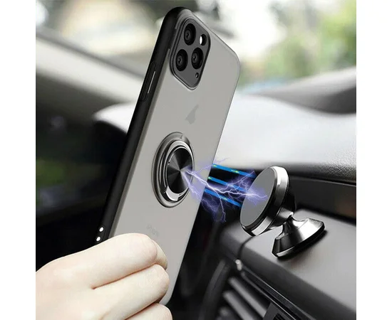 TPU-PC чехол Deen Shadow Ring series для Apple iPhone 11 (6.1") Черный