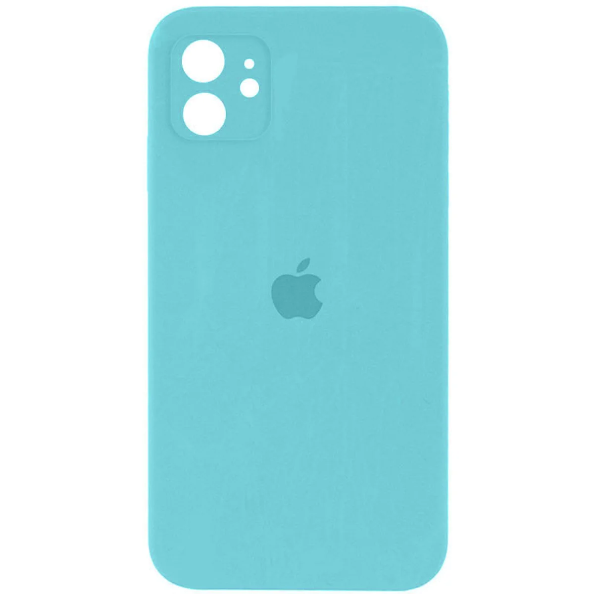 Чехол Silicone Case Square Full Camera Protective (AA) для Apple iPhone 11 (6.1") Бирюзовый / Marine Green