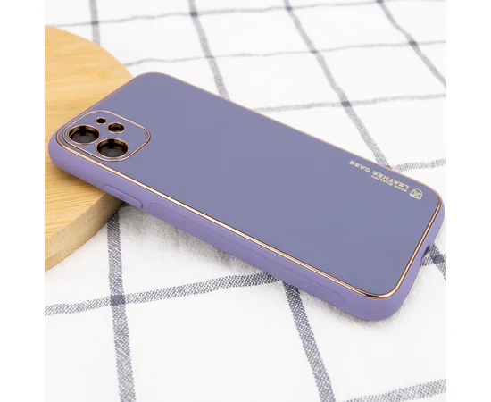 Кожаный чехол Xshield для Apple iPhone 11 (6.1") Серый / Lavender Gray