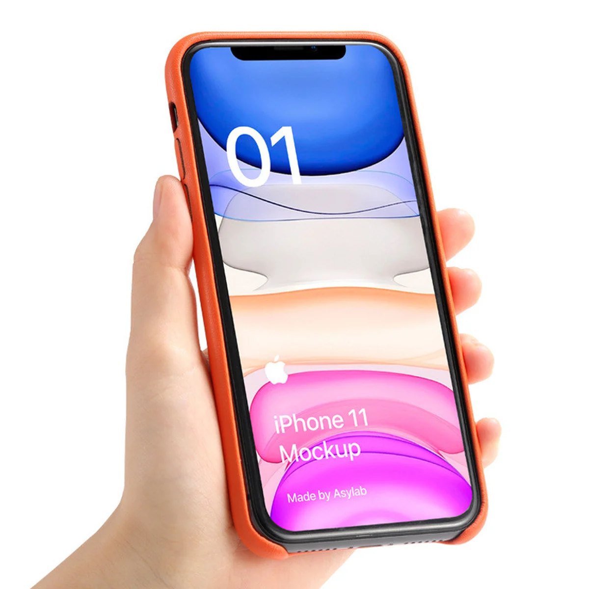 Шкіряний чохол AHIMSA PU Leather Case (A) для Apple iPhone 11 (6.1 ") Помаранчевий