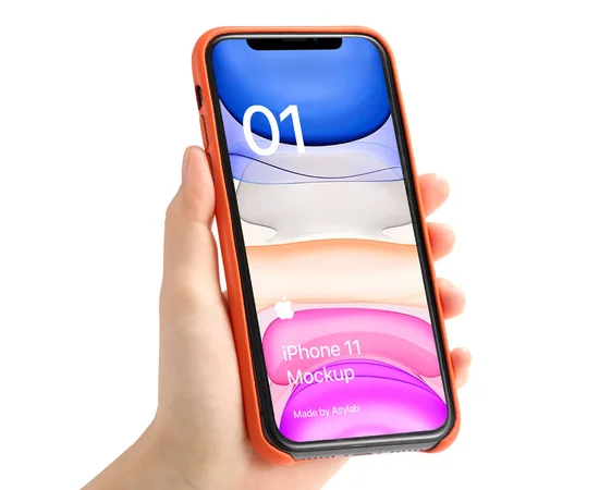 Кожаный чехол AHIMSA PU Leather Case (A) для Apple iPhone 11 (6.1") Оранжевый