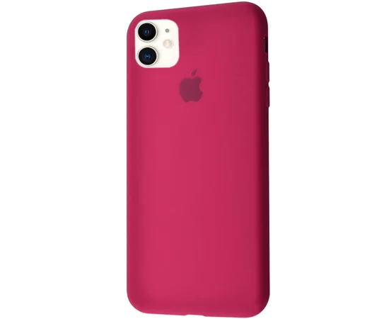 Чехол Silicone case (A) (с закрытым низом) для Apple iPhone 11 (6.1") Красный / Dragon Fruit