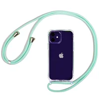 Чохол TPU Crossbody Transparent для Apple iPhone 11 (6.1 ") Бірюзовий