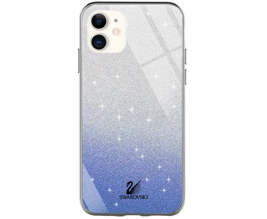 TPU+Glass чехол Swarovski для Apple iPhone 11 (6.1") Синий