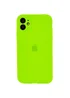 Чехол Silicone Case Square Full Camera Protective (AA) для Apple iPhone 11 (6.1") Салатовый / Neon green