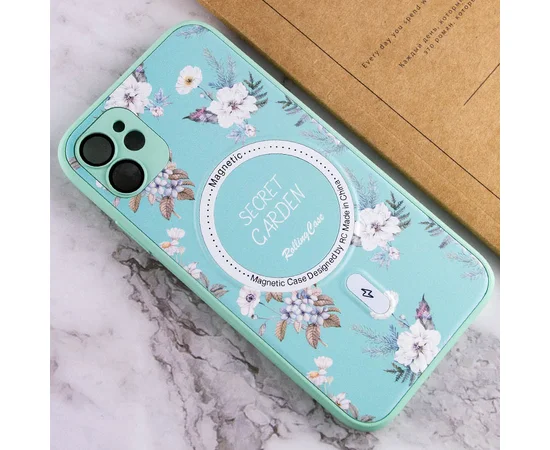 TPU+PC чехол Secret Garden with MagSafe для Apple iPhone 11 (6.1") Mint
