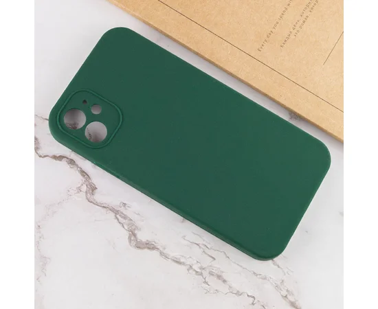 Чехол Silicone Case Lakshmi Square Full Camera для Apple iPhone 11 (6.1") Зеленый / Dark green