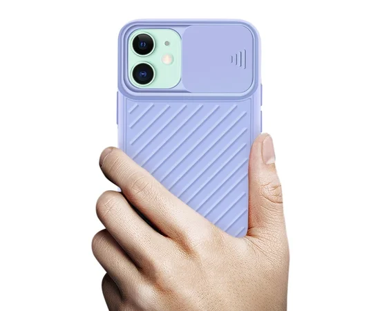 Чехол Camshield TPU со шторкой защищающей камеру для Apple iPhone 11 (6.1") Сиреневый