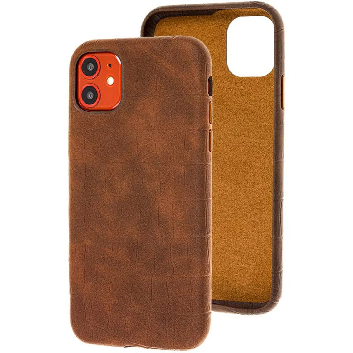 Шкіряний чохол Croco Leather для Apple iPhone 11 (6.1 ") Brown