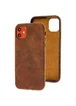 Кожаный чехол Croco Leather для Apple iPhone 11 (6.1") Brown