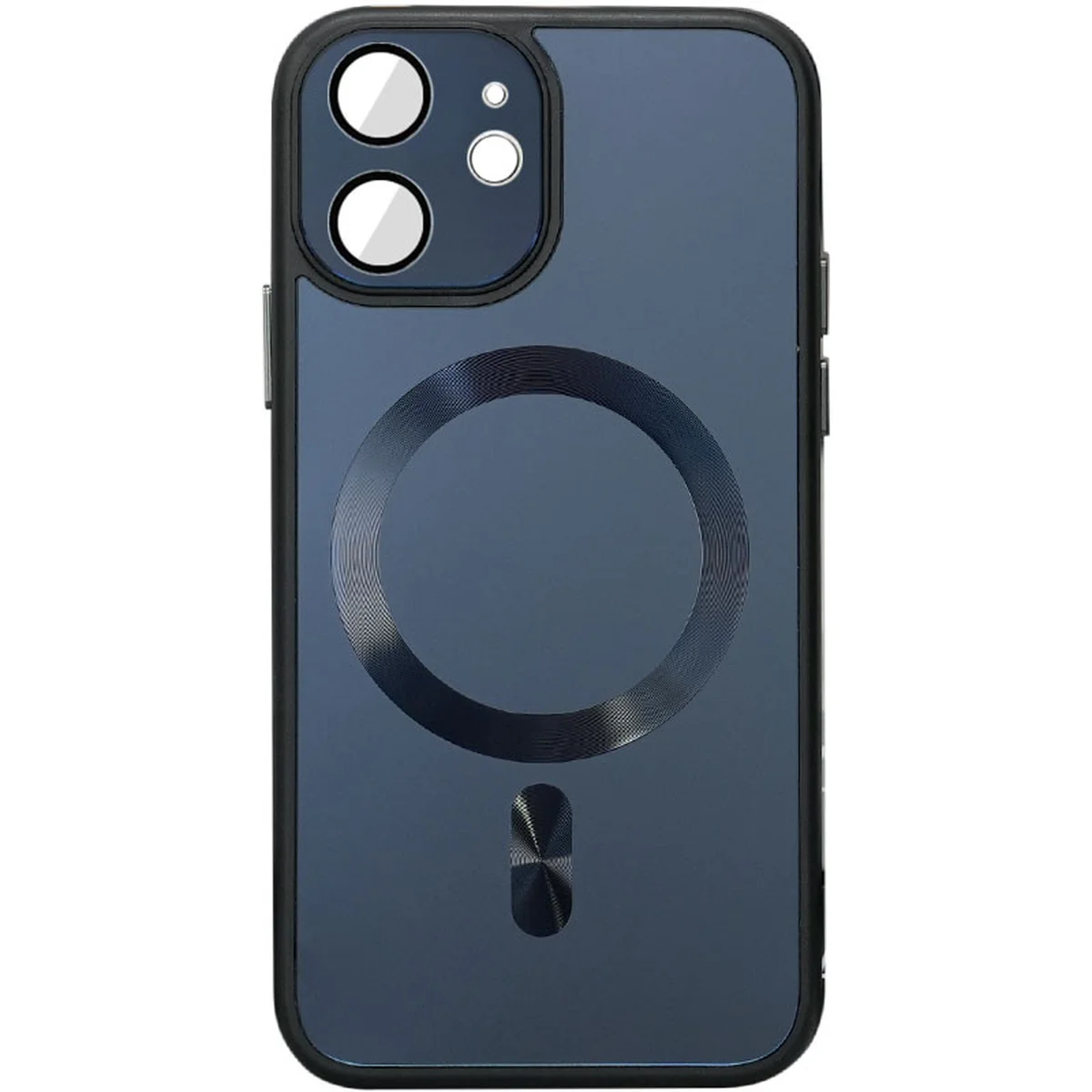 Чехол TPU+Glass Sapphire Midnight with MagSafe для Apple iPhone 11 (6.1") Черный / Black