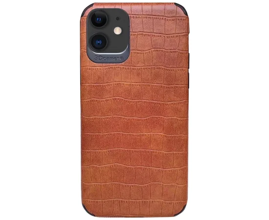 Кожаная накладка Epic Vivi Crocodile series для Apple iPhone 11 (6.1") Светло-коричневый