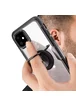 TPU+PC чехол Deen CrystalRing под магнитный держатель (opp) для Apple iPhone 11 (6.1") Бесцветный / Черный