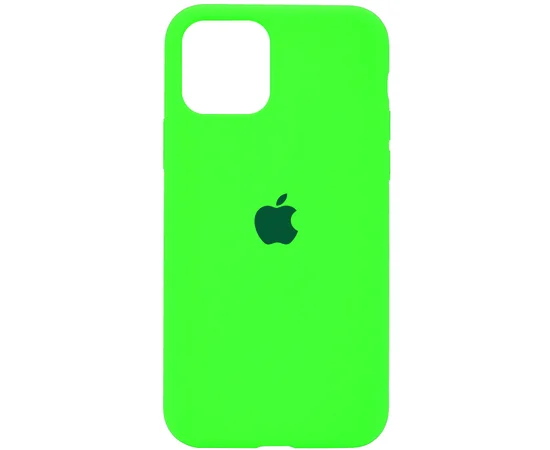 Чехол Silicone Case Full Protective (AA) для Apple iPhone 11 (6.1") Салатовый / Neon Green