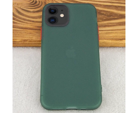 Чехол-накладка Epik Moon Eclipse series для Apple iPhone 11 (6.1") Темно-зеленый / Красный