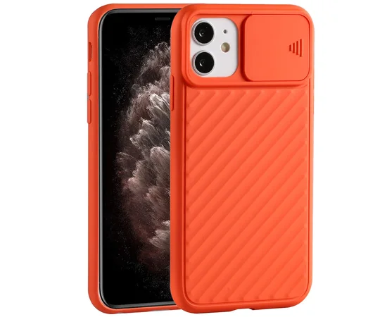 Чехол Camshield TPU со шторкой защищающей камеру для Apple iPhone 11 (6.1") Персиковый