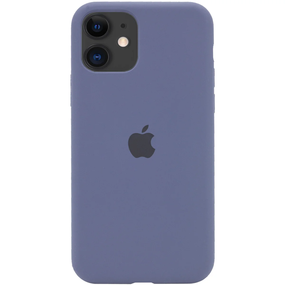 Чехол Silicone case (A) (с закрытым низом) для Apple iPhone 11 (6.1") Темный Синий / Midnight Blue