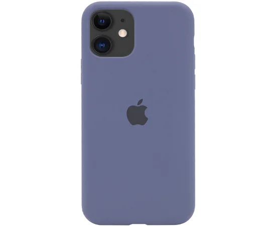 Чехол Silicone case (A) (с закрытым низом) для Apple iPhone 11 (6.1") Темный Синий / Midnight Blue