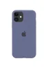 Чехол Silicone case (A) (с закрытым низом) для Apple iPhone 11 (6.1") Темный Синий / Midnight Blue