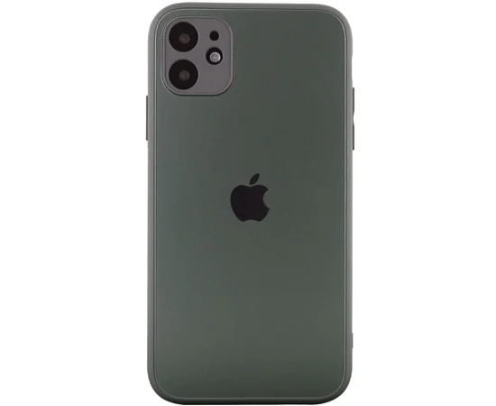 TPU+Glass чехол Matte Candy Full camera для Apple iPhone 11 (6.1") Зеленый