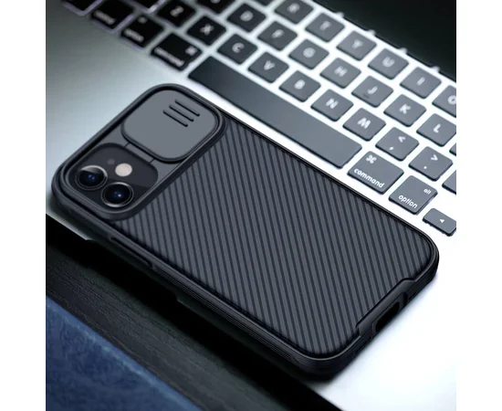 Карбоновая накладка Nillkin CamShield Pro для Apple iPhone 11 (6.1") Черный