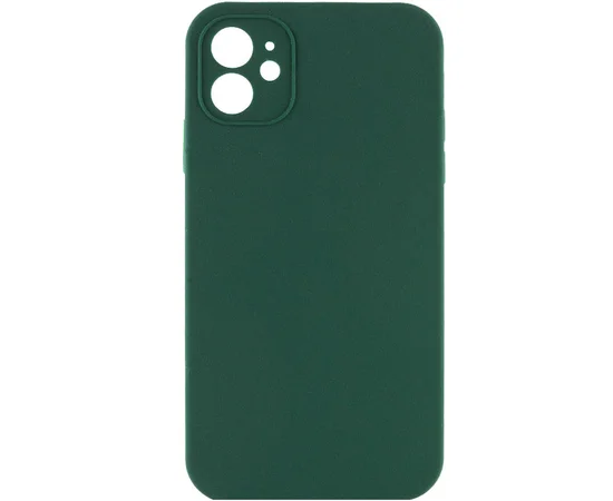 Чехол Silicone Case Lakshmi Square Full Camera для Apple iPhone 11 (6.1") Зеленый / Dark green