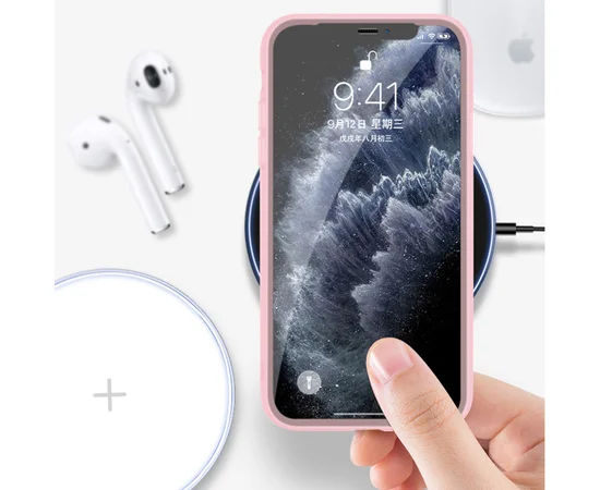 Силиконовый матовый полупрозрачный чехол для Apple iPhone 11 (6.1") Розовый / Pink