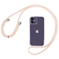Чохол TPU Crossbody Transparent для Apple iPhone 11 (6.1 ") пудровим