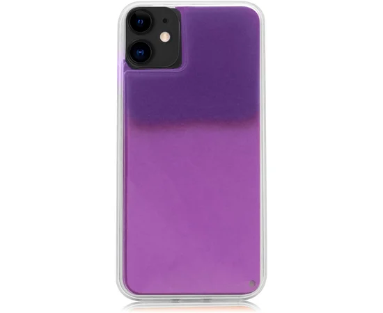 Неоновый чехол Neon Sand glow in the dark для Apple iPhone 11 (6.1") Темно-фиолетовый