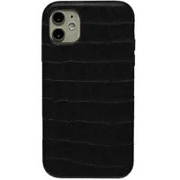 Кожаный чехол Croco Leather для Apple iPhone 11 (6.1") Black