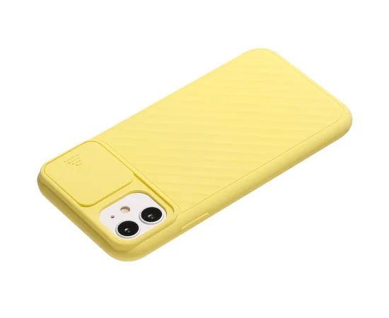 Чехол Camshield TPU со шторкой защищающей камеру для Apple iPhone 11 (6.1") Желтый