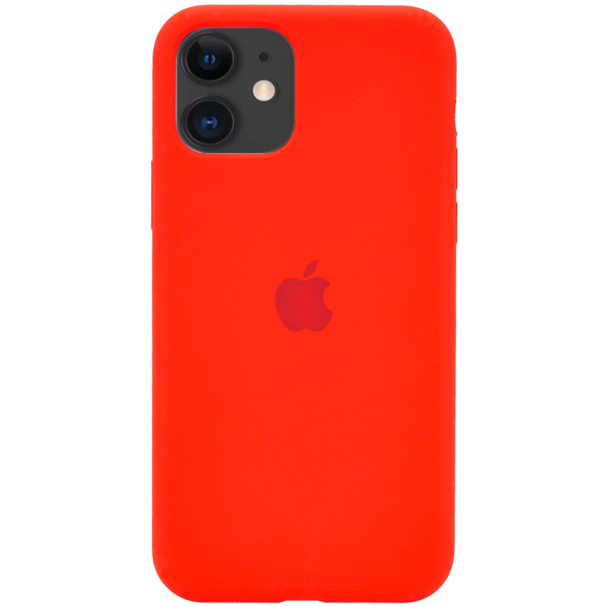 Чехол Silicone case (A) (с закрытым низом) для Apple iPhone 11 (6.1") Красный / Red