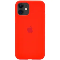 Чехол Silicone case (A) (с закрытым низом) для Apple iPhone 11 (6.1") Красный / Red