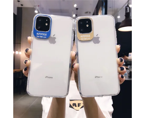 TPU чехол Epic clear flash для Apple iPhone 11 (6.1") Бесцветный / Синий