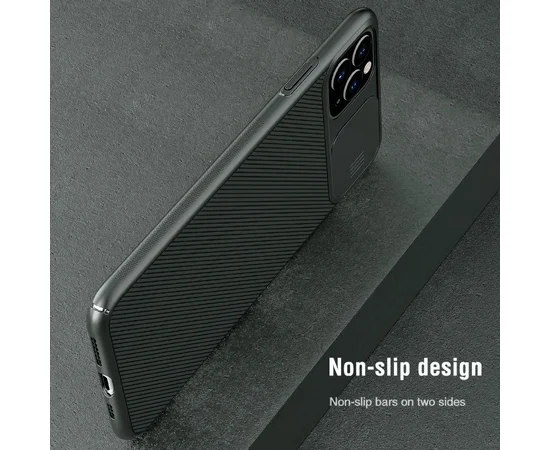 Карбонова накладка Nillkin Camshield (шторка на камеру) для Apple iPhone 11 (6.1 ") Зелений / Dark Green