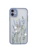 TPU+PC чехол Picture Color Buttons full camera для Apple iPhone 11 (6.1") Lavender Grey / Цветы