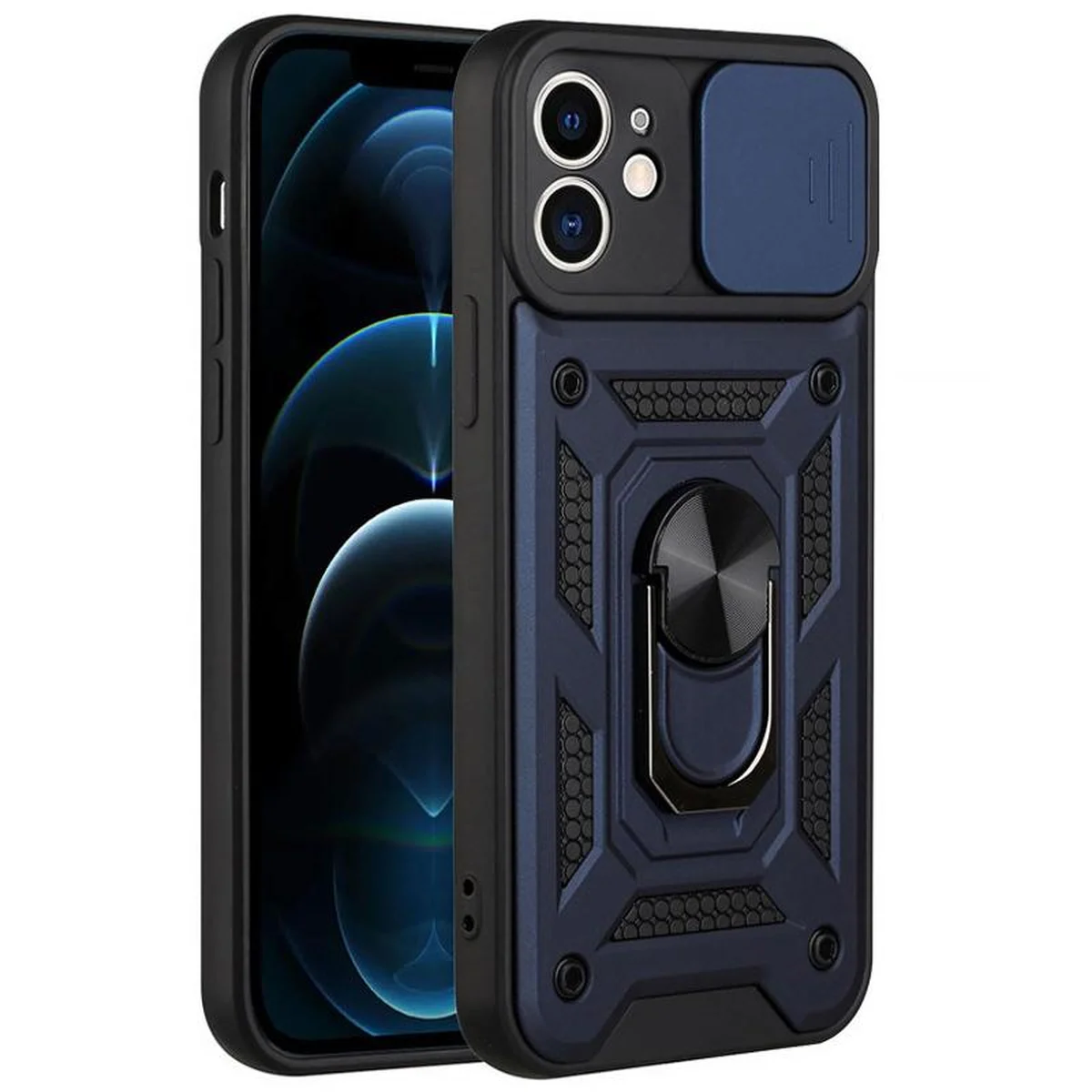 Чехол Ummi Camshield Serge Ring для Apple iPhone 11 (6.1") Синий