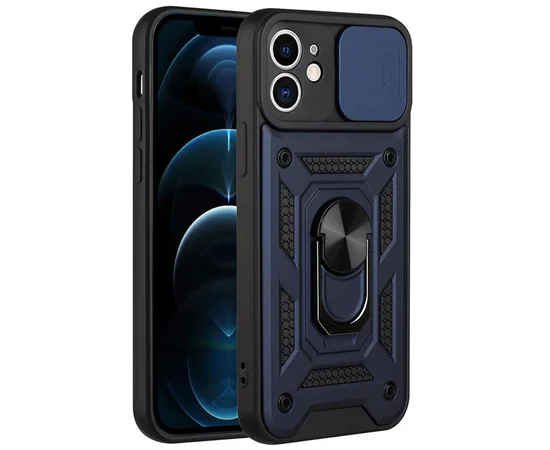 Чехол Ummi Camshield Serge Ring для Apple iPhone 11 (6.1") Синий