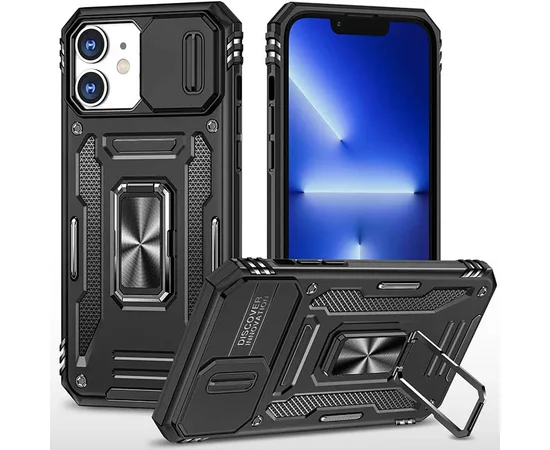 Удароміцний чохол Camshield Army Ring для Apple iPhone 11 (6.1") Чорний / Black