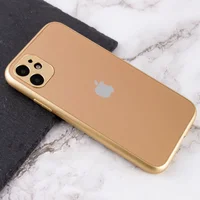 TPU+Glass чохол Matte Candy Full camera для Apple iPhone 11 (6.1") Золотий