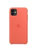 Чехол Silicone case (AAA) для Apple iPhone 11 (6.1") Оранжевый/Сlementine