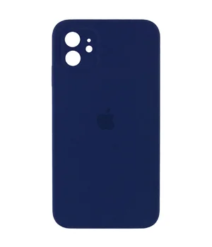 Чехол Silicone Case Square Full Camera Protective (AA) для Apple iPhone 11 (6.1") Темно-синий / Midnight blue