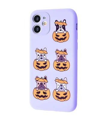 TPU чехол WAVE Fancy для Apple iPhone 11 (6.1") Dog in pumpkin / Light purple